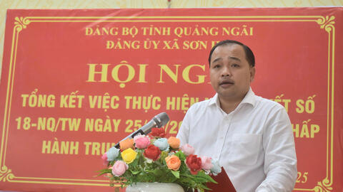 Ban Thường vụ Đảng ủy xã Sơn Hạ tổ chức Hội nghị tổng kết Nghị quyết 18-NQ/TW.