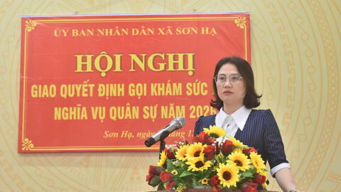 Hội nghị giao Quyết định gọi khám Nghĩa vụ quân sự năm 2026.