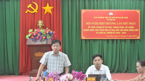 Hội nghị hiệp thương lần thứ nhất để thỏa thuận về cơ cấu, thành phần và số lượng người được giới thiệu ứng cử đại biểu HĐND xã, nhiệm kỳ 2026 – 2031.