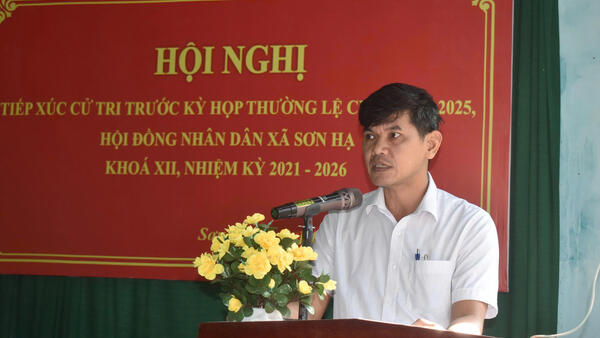 Tổ đại biểu HĐND xã tiếp xúc cử tri tại thôn Gò Rinh