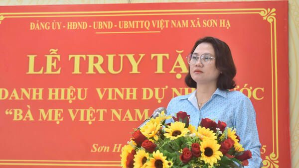 Tổ chức Lễ truy tặng danh hiệu vinh dự Nhà nước “Bà Mẹ Việt Nam anh hùng”.