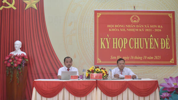 Hội đồng nhân xã Sơn Hạ tổ chức kỳ họp thứ 3 (kỳ họp chuyên đề)